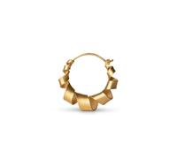 Jane Kønig Curly Hoop Earring Single Goldplated Silver JKSCHF18-G - Woman - Quartz - 925 Sterling Silver Gold
