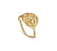 Jane Kønig Rose Ring 18 ct. Goldplated Silver RR-HOL23-G-52 (ring) - Woman - 925 Sterling Silver Gold 52