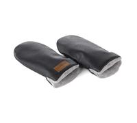 Jané Pram Mittens with Magnet, Universal Fleece Lining, Waterproof, Windproof, Faux Leather Exterior, Black