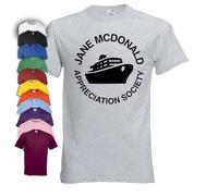 Jane McDonald Appreciation Society T-Shirt | Cruising with (UK, Alpha, M, Regular, Regular, Grey)