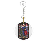 (Jane McDonald Christmas Tribute-3565) Christmas Ornaments Ceramic Charm with Hook Crystal Handmade Xmas Tree Decorations Keepsake Stocking Stuffer