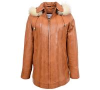 Jane Real Leather Biker Jacket House of Leather Tan 12