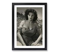 Jane Russell Framed Wall Art Print A2 Black