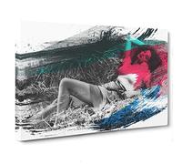 Jane Russell Lay Down V2 Canvas Print | Gallery Wrapped 30mm Frame Wall Art | 30x20 inches | Ready to Hang | Modern Picture | Living Room Bedroom Lounge Office