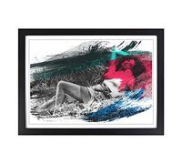 Jane Russell Lay Down V2 Framed Print | A2 Black Framed Wall Art | Ready to Hang | Modern Nature Picture | Living Room Bedroom Lounge Office