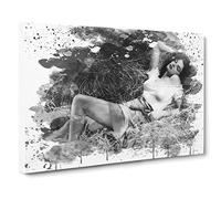 Jane Russell Lay Down V3 Canvas Print | Gallery Wrapped 30mm Frame Wall Art | 24x16 inches | Ready to Hang | Modern Picture | Living Room Bedroom Lounge Office