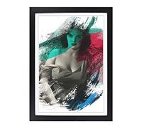 Jane Russell V2 Framed Print | A2 Black Framed Wall Art | Ready to Hang | Modern Nature Picture | Living Room Bedroom Lounge Office