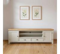 Janelle Oak and Grey Extra Large Storage TV Unit