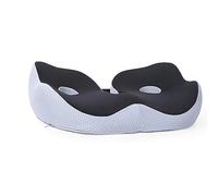 Janemiri Seat Cushion, Socket Seat Cushion for Sit Bone and Back Pain Relief, Butt, Tailbone, Hip, Hamstring, Posture Support - Memory Foam Comfort Ischial Tuberosity Pillow (Color : Black)