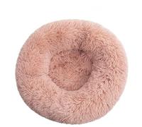 JANEMUA Cat Beds for Indoor Cats, Washable Donut Bed, Soft Plush Pet Cushion,Waterproof Bottom Fluffy Dog and Cat Calming and Self-Warming Bed-Pink1||90cm * 20cm
