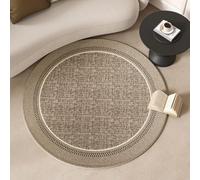 JANEMUA Circle Noiseless Computer Chair Rolling Mat for Wooden Floors, Durable Desk Chair Protector Carpet, Wood/Tile Protection Mat-E||120×120CM