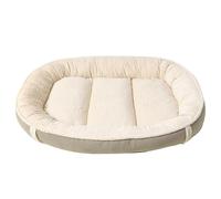 JANEMUA Dog Bed, Soft Plush Pet Cushion, Pet Bed with Nonskid Bottom, Sleep Improvement and Thick Bottom for All Pets-Brown||L - 70 x 55 x 13 cm