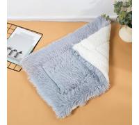 JANEMUA Large Dog Bed, Crate Pad Mat for Cages Washable Bed for Large Medium Size Dog Soft Kennel Pad Anti-Slip Pet Bed-Light gray||L - 60 * 45cm