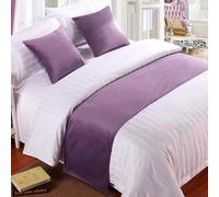 JANEMUA Soft Bed Runners and Matching Cushions Bed Runners King Size Hotel Bedding Bed Scarfves Modern Bedspreads Home Bedroom Hotel Decor-Purple||1*Pillowcase