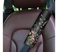 JANENFNA 2 Packs Car Seat Belt Pads Cover, Soft Comfort Car Seat Belt Shoulder Pads Strap Covers for Adults Youth Kids, Car Seat Belt Cushions for Car, Truck, SUV, Carmera, Wildflowers