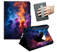 JANENFNA 360° Rotating Case for Galaxy Tab S9 Ultra 14.6" / S8 Ultra / S10 Ultra - Folio Stand Cover with Hand Strap, Auto Wake/Sleep, Magnetic Closure, Shockproof Case, Color Smoke Women