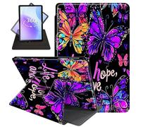 JANENFNA Case for 6.8" Amazon Kindle Paperwhite 11th Generation 2021 and Kindle Paperwhite 2021 Signature Edition, 360 Degree Rotating Swivel Stand Case with Auto Sleep/Wake,Butterfly Life Hope Love