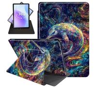 JANENFNA Case for 6.8" Amazon Kindle Paperwhite 11th Generation 2021 and Kindle Paperwhite 2021 Signature Edition, 360 Degree Rotating Swivel Stand Case with Auto Sleep/Wake,Cosmic Narwhal Nebula