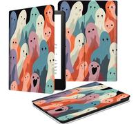 JANENFNA Case for 6.8" Kindle Paperwhite 11th Generation 2021 & Signature Edition, Lightweight Leather Auto Sleep/Wake Smart Case for Kindle Paperwhite 2021, Colorful Smiling
