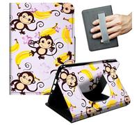 JANENFNA Case for 6" Basic Kindle (11th Gen, 2022/2024 Release) - Slim Smart Cover with Hand Strap & Auto Wake/Sleep, Monkeys and Bananas