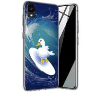 JANENFNA Case for Alcatel TCL 30 Z T602DL, Clear Soft Flexible TPU Phone Case for TCL 30Z T602DL 6.1", Lightweight Shockproof Anti-Scratch Cover for TCL 30Z / TCL 30LE, Duck
