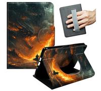 JANENFNA Case for Amazon Fire HD 10 Tablet (10.1", 5th/7th/9th Gen, 2015/2017/2019 Release) - Slim Smart Cover with Hand Strap & Auto Wake/Sleep, Stellar Dragon & Mage