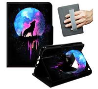 JANENFNA Case for Amazon Fire Max 11 Tablet (13th Gen, 2023 Release) - Slim Smart Cover with Hand Strap & Auto Wake/Sleep, Cute Wolf