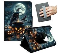 JANENFNA Case for Amazon Fire Max 11 Tablet (13th Gen, 2023 Release) - Slim Smart Cover with Hand Strap & Auto Wake/Sleep, Witch Cauldron Halloween