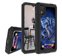 JANENFNA Case for Cricket TCL ION Z, Double-Layer Heavy-Duty Shockproof Case for Women Man, Impact Resist Durable Phone Case for TCL ION Z 2022 5.5", King Dragon