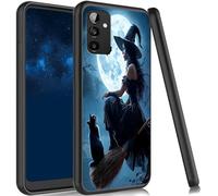 JANENFNA Case for Galaxy A04S, Slim Shock Proof TPU Cover Soft Flexible Rubber Lightweight Protective Phone Case for Samsung Galaxy A04S,Beautiful Witch