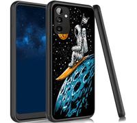 JANENFNA Case for Galaxy A05S, Slim Shock Proof TPU Cover Soft Flexible Rubber Lightweight Protective Phone Case for Samsung Galaxy A05S,Astronaut Surfing