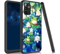 JANENFNA Case for Galaxy A14 5G, Slim Shock Proof TPU Cover Soft Flexible Rubber Lightweight Protective Phone Case for Samsung Galaxy A14 5G,Beautiful Lotus Frog