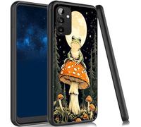 JANENFNA Case for Galaxy A14 5G, Slim Shock Proof TPU Cover Soft Flexible Rubber Lightweight Protective Phone Case for Samsung Galaxy A14 5G,Frog on Mushroom