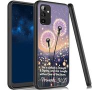 JANENFNA Case for Galaxy A15 5G, Slim Shock Proof TPU Cover Soft Flexible Rubber Lightweight Protective Phone Case for Samsung Galaxy A15 5G,Proverbs 31:25 Dandelion
