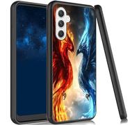 JANENFNA Case for Galaxy S24 FE, Slim Shock Proof TPU Cover Soft Flexible Rubber Lightweight Protective Phone Case for Samsung Galaxy S24 FE,LCE Fire Phoenix