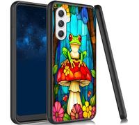 JANENFNA Case for Galaxy S24 Plus, Slim Shock Proof TPU Cover Soft Flexible Rubber Lightweight Protective Phone Case for Samsung Galaxy S24 Plus,Stained Glass Frog