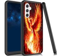 JANENFNA Case for Galaxy S24, Slim Shock Proof TPU Cover Soft Flexible Rubber Lightweight Protective Phone Case for Samsung Galaxy S24,Fiery Phoenix