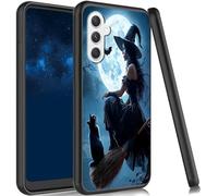 JANENFNA Case for Galaxy S25, Slim Shock Proof TPU Cover Soft Flexible Rubber Lightweight Protective Phone Case for Samsung Galaxy S25,Beautiful Witch