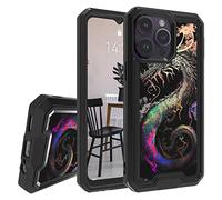 JANENFNA Case for iPhone 14 Pro Max, Double-Layer Heavy-Duty Shockproof Case for Women Man, Impact Resist Durable Phone Case for iPhone 14 Pro Max 6.7", Dragon Art