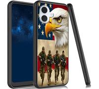 JANENFNA Case for iPhone 17, Slim Shock Proof TPU Cover Soft Flexible Rubber Lightweight Protective Phone Case for iPhone 17 6.3 inch 2025,Eagle Soldiers