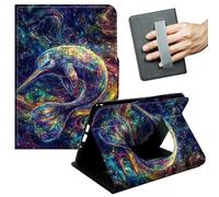 JANENFNA Case for Kindle Paperwhite (10th Gen, 2018 Release) - Slim Smart Cover with Hand Strap & Auto Wake/Sleep, Cosmic Narwhal Nebula