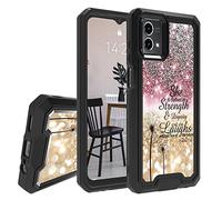 JANENFNA Case for Motorola Moto G Stylus 5G 2023, Double-Layer Heavy-Duty Shockproof Case for Women Man, Impact Resist Durable Phone Case for Moto G Stylus 5G 2023, Glitter Proverbs