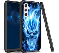 JANENFNA Case for Samsung Galaxy S26 FE, Slim Flexible TPU Cover | Blue Flame Skull Abc brings a distinctive look, while the slim TPU design cushions everyday bumps without bulky weight.