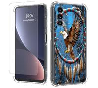 JANENFNA Clear case for Galaxy A13/A04S,[Anti-Yellowing][Drop Protection] Women Girls Man Soft Transparent TPU Scratch-Resistant Shockproof for Galaxy A13/A04S Phone case,Eagle Dreamcatcher