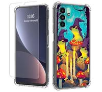 JANENFNA Clear case for Galaxy A14,[Anti-Yellowing][Drop Protection] Women Girls Man Soft Transparent TPU Scratch-Resistant Shockproof for Galaxy A14 Phone case,Party Frog