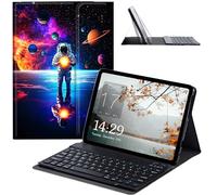 JANENFNA Fire HD 8 2022 Tablet Case with Keyboard, Detachable Wireless Bluetooth Keyboard Case for Kindle Fire HD 8 & 8 Plus Tablet (12/10th Gen, 2022/2020 Release) -Astronaut Star Orb