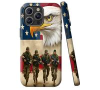JANENFNA for iPhone 11 Pro Max Case Designer, Wireless Charging Compatible- Dual-Layer Hard - Drop Shock Scratch Protection - Silky Soft Phone Case with Stylish for Women,Eagle Soldiers