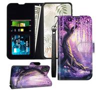 JANENFNA for Motorola Moto G-Power-5G 2023 Wallet Case with RFID Blocking Card Slots Stand - Leather Flip Cover for Women (Men) Shockproof Protective for Moto G Power 5G 2023,Dream Pink Tree