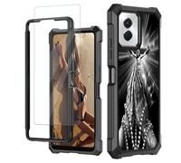 JANENFNA for Motorola Moto G Stylus 5G 2024 Case with Screen Protector Tempered Glass, Dual Layer Structure Protection Shockproof Case for Moto G Stylus 5G 2024, Praying Hands