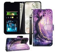 JANENFNA for Motorola Moto Power 5G 2025 Case Wallet Case with RFID Blocking Card Slots Stand - Leather Flip Cover for Women (Men) Shockproof Protective for Moto G Power 2025,Dream Pink Tree